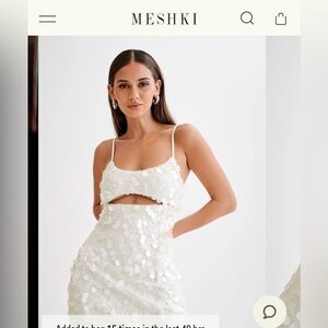 Meshki White Sequin Dress